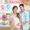 Baby Gender Reveal Party Favors Supplies Ideas, Team Boy or Girl Pins Daddy and Mommy Badge Pin Silicone Bracelet Photo Prop Necklace, 104 Baby Shower Favors Pink Blue Gender Reveal Decor Game